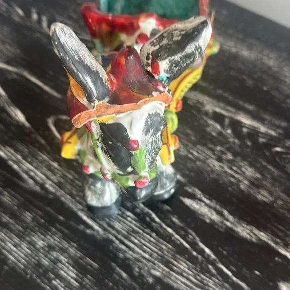 Vintage Italian donkey pulling cart flower planter. - Picture 10 of 10